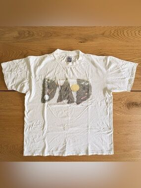 Vintage 90s MAZE Art Dad T Shirt L Single Stitch Made in USA 1993 Golf Sports